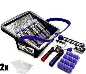 ZESTAW BLUE DOLPHIN WAŁEK SPINNER 25cm 9mm 4szt + WAŁEK SPINNER 10cm 9mm 2szt + UCHWYT ROTACYJNY 25cm + UCHWYT ROLLER 10cm + WIADRO BARRACUDA