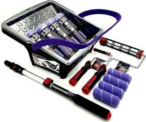 ZESTAW BLUE DOLPHIN WAŁEK SPINNER 25cm 9mm 4szt + WAŁEK SPINNER 10cm 9mm 2szt + UCHWYT ROLLER 25cm + UCHWYT ROLLER 10cm + WIADRO BARRACUDA + KIJ TELESKOPOWY 60CM