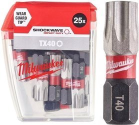 Bit udarowy MILWAUKEE SHOCKWAVE IMPACT DUTY TORX 25mm TX40 25szt