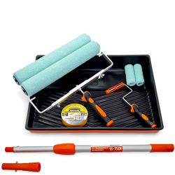 - ZESTAW SZEROKI MOTIVE WAŁEK GREEN FIBRA 40cm 10mm 2szt / 10cm 2szt  + UCHWYT 2szt + KUWETA + WKŁAD 2szt + TAŚMA + KIJ 55cm