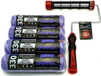 ZESTAW BLUE DOLPHIN WAŁEK SERIA 330 SPINNER 25cm 9mm 4szt + UCHWYT ROLLER 25CM