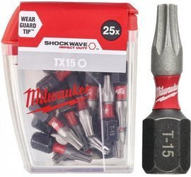 Bit udarowy MILWAUKEE SHOCKWAVE IMPACT DUTY TORX 25mm TX15 25szt