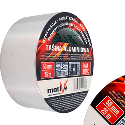 TAŚMA KOMINKOWA 350st C ALUMINIOWA WYSOKOTEMPERATUROWA 50 mm x 25 m MOTIVE