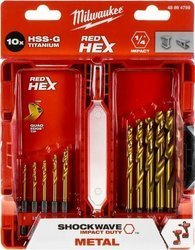 Zestaw wierteł do metalu MILWAUKEE SWave HSS-G Tin 10szt