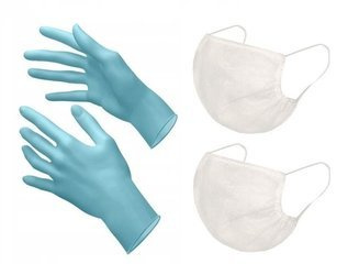 RĘKAWICE NITRYLOWE BEZPUDROWE 100szt ROZMIAR XL + GRATIS 2x MASCZKA BAWEŁNIANA 3W