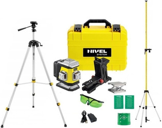 Zestaw Laser krzyżowy NIVEL SYSTEM CL3G Zielony + Statyw + Tyczka  + DARMOWA DOSTAWA