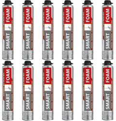 12szt WKRĘT-MET PIANA PISTOLETOWA SMART FOAM 900ml 65L