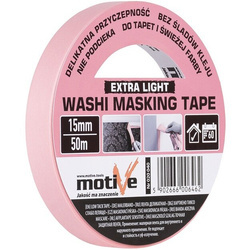 TAŚMA MALARSKA PRECYZYJNA WASHI EXTRA LIGHT JAPOŃSKA 15 mm x 50 m MOTIVE