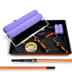 - ZESTAW SZEROKI MOTIVE WAŁEK PES 40cm 12mm 2szt / 10cm 2szt  + UCHWYT 2szt + KUWETA + WKŁAD 2szt + TAŚMA + KIJ 80cm