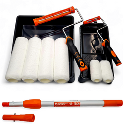 - ZESTAW MOTIVE V-PRO WAŁEK WHITE FIBRA 23cm 14m 4szt + 10cm 2szt + 2x UCHWYT + 2x KUWETA + KIJ 55cm