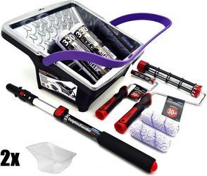 ZESTAW BLUE DOLPHIN WAŁEK KILLER 25cm 9mm 2szt + WAŁEK KILLER 10cm 9mm 2szt + UCHWYT ROLLER 25cm + UCHWYT ROLLER 10cm + WIADRO BARRACUDA + KIJ TELESKOPOWY 60CM