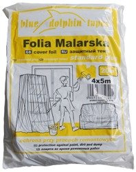FOLIA MALARSKA OCHRONNA STANDARD PLUS BLUE DOLPHIN 4m x 5m 20m2