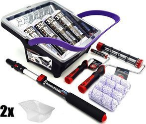 ZESTAW BLUE DOLPHIN WAŁEK KILLER 25cm 13mm 4szt + WAŁEK KILLER 10cm 13mm 4szt + UCHWYT ROLLER 25cm + UCHWYT ROLLER 10cm + WIADRO BARRACUDA + KIJ TELESKOPOWY 60CM