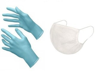 RĘKAWICE NITRYLOWE BEZPUDROWE 50szt ROZMIAR L + GRATIS MASCZKA BAWEŁNIANA 3W