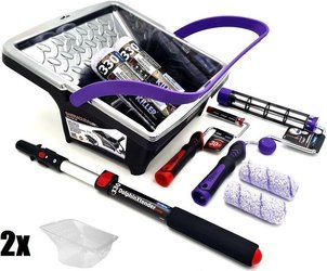 ZESTAW BLUE DOLPHIN WAŁEK KILLER 25cm 9mm 2szt + WAŁEK KILLER 10cm 9mm 2szt + UCHWYT ROTACYJNY 25cm + UCHWYT ROLLER 10cm + WIADRO BARRACUDA + KIJ TELESKOPOWY 60CM