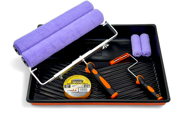 - ZESTAW SZEROKI MOTIVE WAŁEK PES 40cm 12mm 2szt / 10cm 2szt  + UCHWYT 2szt + KUWETA + WKŁAD 2szt + TAŚMA